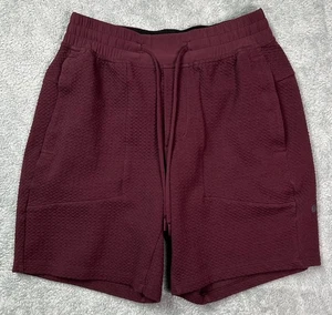 Pantalones Cortos Lululemon Para Hombre Pequeños Granates Fácil Sin Forro Texturizado Waffle - Imagen 1 de 8