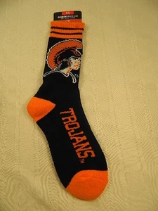 Virginia State University Trojans Socks Men's Large (10-13) Navy/Orange NWT - Picture 1 of 8