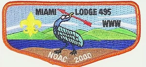 Miami Lodge 495 Miami Valley Council OH 2000 NOAC S25 Flap ORG Bdr (JM1912) - Picture 1 of 2