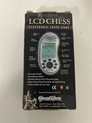 Excalibur LCD Ajedrez Electrónico Portátil Juego con Caja Torneo 1-2 Jugadores Foto 1 de 4