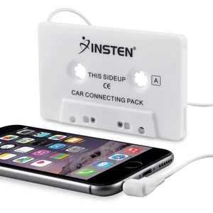 Cassette Aux Adapter For Car iPhone 3.5mm Audio Tape MP3 Player Adapters, White - Imagen 1 de 6