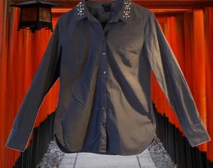 Pre Owned Women’s Ann Taylor Long Sleeve Shirt Sz 4 Casual Style Decorated - Picture 1 of 12