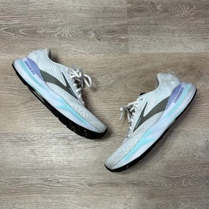 Brooks Adrenaline GTS Damen-Laufschuhe Größe 10 weiß grau aqua DNA Loft - Bild 1 von 8