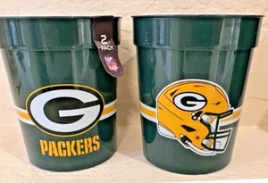 NFL Green BayPackers! Vier 23 Unzen Becher! Tolles Weihnachtsgeschenk! Kostenloser Versand! - Bild 1 von 3