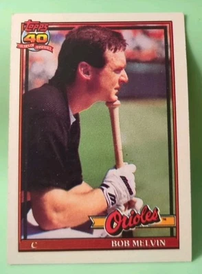 1991 Topps - Bob Melvin #249 - Baltimore Orioles - Image 1 of 2
