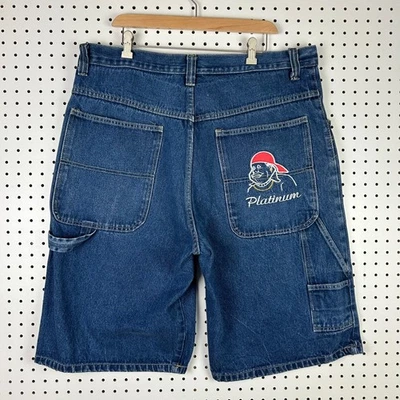 FUBU Platinum Carpenter Shorts Sz 40 Work Wear Baggy Skater Embroidered Hip Hop - Изображение 1 из 4