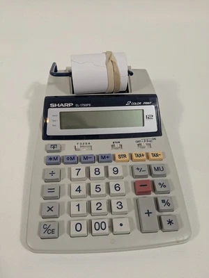 For Parts/Repair!!! Sharp EL-1750PII 12-Digit Electronic Print Calculator - Image 1 of 4