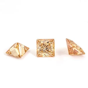 30 Pcs 4x4 MM Cambodian Champagne Zircon Certified Gemstone Lot Wholesale Price - Picture 1 of 9