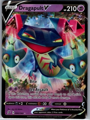 Dragapult V 092/192 SWSH02: Rebel Clash - Pokemon Card - NM - Image 1 of 2