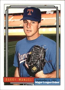 Topps 1992 debut en Grandes Ligas 1991 #115 Barry Manuel - casi nuevo-como nuevo - Imagen 1 de 2