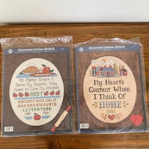 2 NMI Counted Cross Stitch Kits "Home" and "Kitchen" - Picture 1 of 6