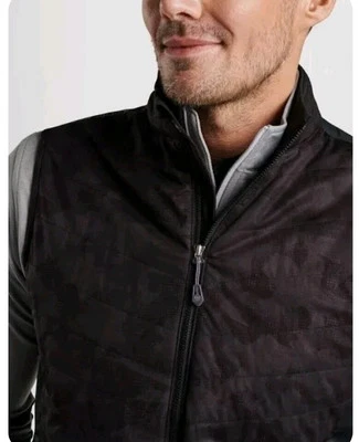 Chaleco Híbrido Peter Millar Negro Camuflaje Brushstroke Fuse Elite Grande Nuevo con Etiquetas Golf Foto 1 de 4