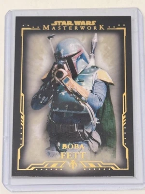 Star Wars Topps 2015 Masterwork Gold Boba Fett serial 15/99 - Image 1 of 2