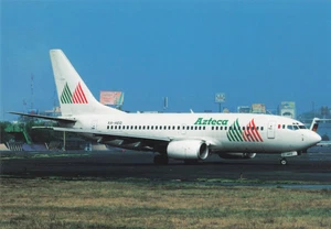Postcard Airline Azteca Airlines B-737-7EA XA-AEQ No. A853 AP1. - Picture 1 of 2