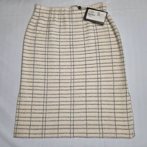 St. John Collection Woll-Tweed-Bleistiftrock schwarz weiß Damengröße 2 $ 485 neu mit Etikett - Bild 1 von 6