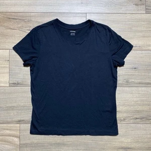 Frame Women's Crew Neck Short Sleeve Baby Tee Size Small Black - Picture 1 of 8