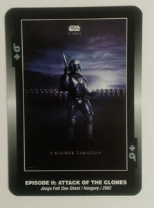 2009 Star Wars Filmplakat Spielkarte Angriff der Klonkrieger 6 Pik - Bild 1 von 2