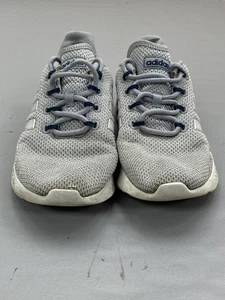 Adidas Schuhe Herren Größe 9 grau weiß Laufen sportlich Mesh Schnürschuhe Turnschuhe - Bild 1 von 13
