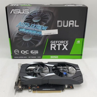 ASUS Dual NVIDIA GeForce RTX 3050 6GB OC Edition Graphics Card -NOT WORKING- - Image 1 of 4