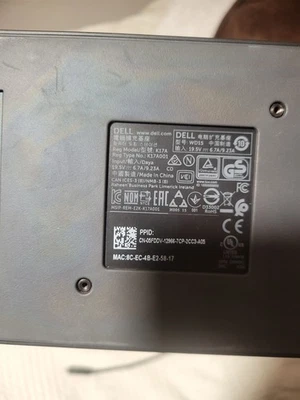 Dell Dock WD15 USB-C Type-C K17A 05FDDV - Image 1 of 4