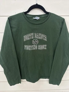 VTG UND Hockey North Dakota Fighting Sioux Graphic Crewneck T Shirt Womens Large - Picture 1 of 5