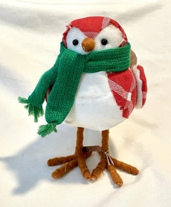 *USADO EN EXCELENTE ESTADO* TARGET Spritz Featherly Friends **TOBY ~ 2018** Bufanda con pájaro con trineo - Imagen 1 de 9