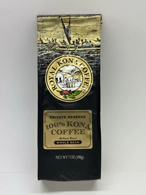 Royal Kona Coffee 100% Kona Coffee Private Reserve WHOLE BEAN Medium Roast 7oz
