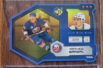 2021-22 Upper Deck UD3 Matthew Barzal Gold Extended Series Die Cut 59/100 - Image 1 of 3