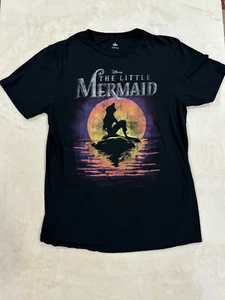 Disney The Little Mermaid Sunset Black T-Shirt Adult Size Small - Picture 1 of 6