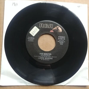 LORRIE MORGAN Five Minutes 45 7" COUNTRY Vinyl Record Records RCA 1990 - Picture 1 of 2