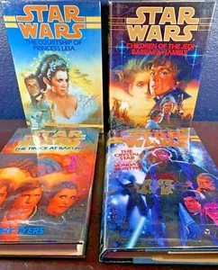 Hardcover Set STAR WARS Book Lot 1990s HC Jedi Bakura Leia Tyers Hambly Novel DJ - Picture 1 of 10