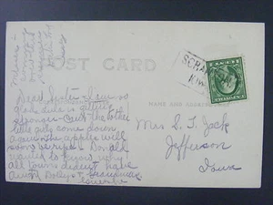 Scranton Iowa IA paquete postal cancelación mal uso en foto real postal RPPC c1910 - Imagen 1 de 2