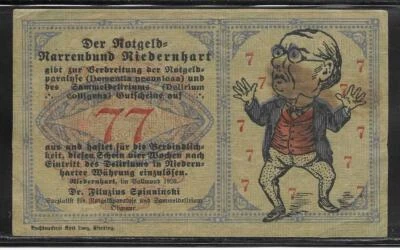 Austria Eferding Insane Asylum Fantasy Juxschein Notgeld 77 - Image 1 of 2
