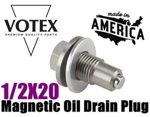Stainless Steel Engine Oil Drain Plug NEODYMIUM Magnet ( 1/2 X 20 ) CHEVROLET - Bild 1 von 8