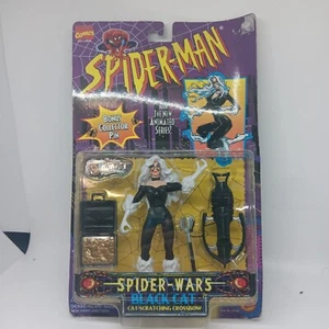 Black Cat Action Figure - Spider-Man Series Spider Wars New Sealed Toybiz - Picture 1 of 5