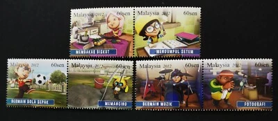 ** Malaysia 2012 Children's Hobbies 6v Stamp Set - MNH - Image 1 of 4