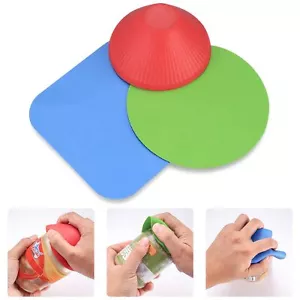 3 Pcs Rubber Jar Opener Gripper Pads, Multi-Purpose, for Seniors & Weak Hands - Picture 1 of 7