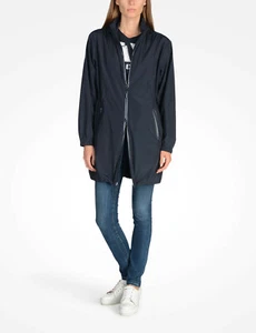 $180 A|X Armani Exchange Women's HOODED NYLON PARKA CABAN COAT Polyester Navy -S - Picture 1 of 6