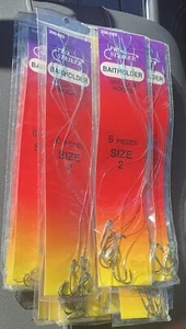 Pro-Striker Baitholder Snelled Hooks Size 2 (20-Packages of 6 Snells 120 TOTAL ) - Picture 1 of 3