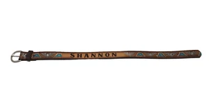 ' Shannon ' Name Engraved Toddler Kid Mallory Western Cowgirl Farm Belt Size 22 - Picture 1 of 6