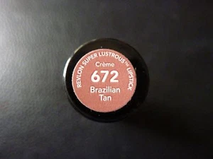 Revlon Super Lustrous Lipstick - BRAZILIAN TAN  #672 - TWO New - BUY MORE & SAVE - Picture 1 of 2