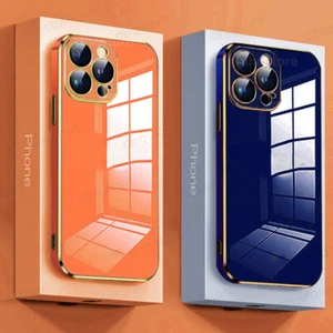 ShockProof Case For iPhone 16 15 14 Pro Max Plus 13 12 11 Plating Soft Cover - Zdjęcie 1 z 25