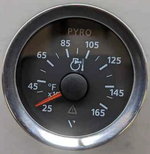 ViewLine Cockpit Glass Exhaust Pyrometer 250-1650F Black Dial w/ Stainless Steel - Picture 1 of 1