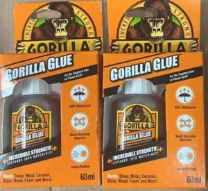2 x Gorilla Glue 60ml Multi Purpose Extra Strong For Wood Stone Metal Ceramic Gl - Picture 1 of 8