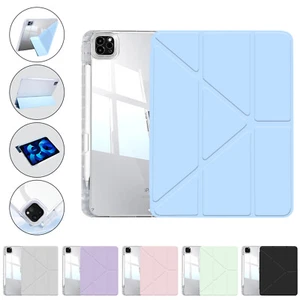 Custodia Smart per iPad Pro11" 13" Air 11" 13" 2024 Tablet Folio Supporto Pelle Cover - Foto 1 di 17