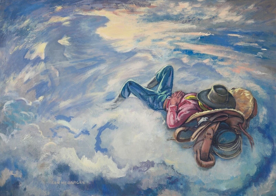 Lon Megargee : Cowboy's Dream : Archival Art Print - Image 1 of 1