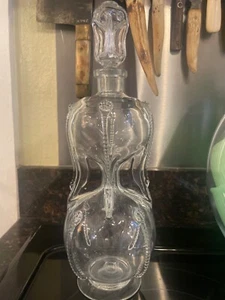 HADELAND vtg WILLY JOHANSSON NØSTETANGEN' BERRY-PRUNT KLUKK DECANTER art glass - Picture 1 of 8