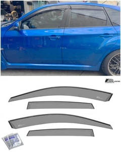 EOS Visors For 08-14 WRX STi | 08-11 Impreza JDM Side Window Vent Rain Guards - Foto 1 di 15