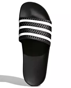 NEW ADIDAS ORIGINALS MEN'S ADILETTE TREFOIL SLIDES ~SIZE 12 #280647 BLACK - Picture 1 of 10