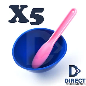 X5 Dental Flexible Rubber Mixing Bowl Cup Lab Impression Alginate Spatula Carver - Picture 1 of 3